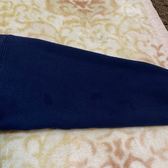 Navy Blue Thrasher Hoodie - Classic Flames Script - Picture 5 of 5